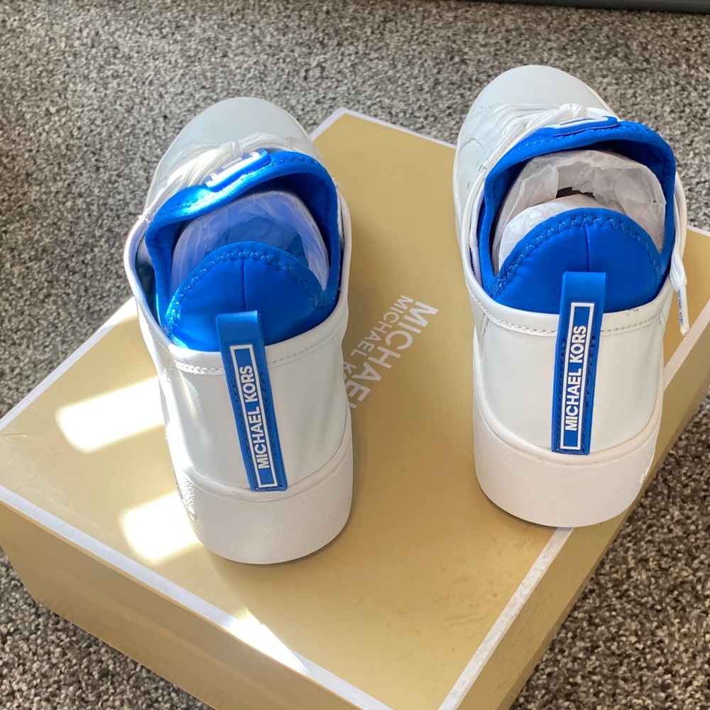 Michael Kors White and Blue Women's Sneakers - Picture 8 of 8